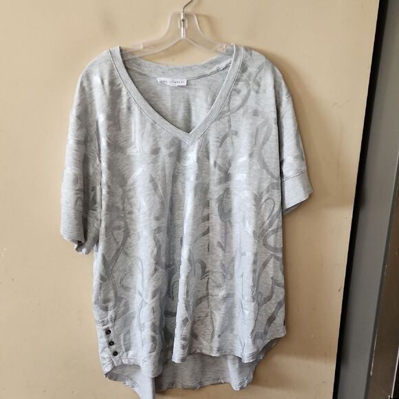 Gray V-Neck Women’s Top Jane and Delancey 1X perfect condition - Picture 1 of 5